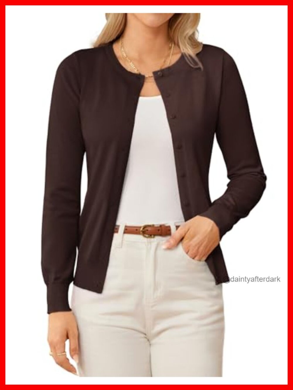 Knit Button Down Cardigan Sweater Lightweight Fall Layering